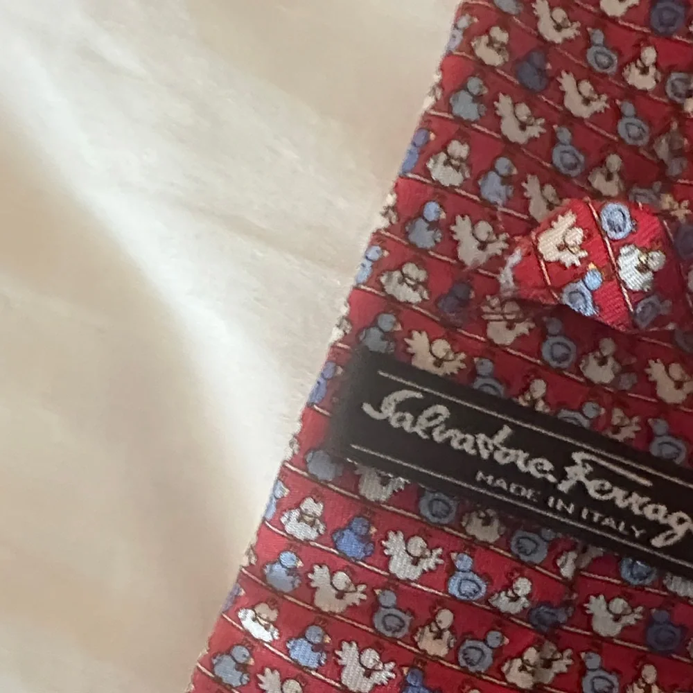 Red Patterned boys ferragamo Tie